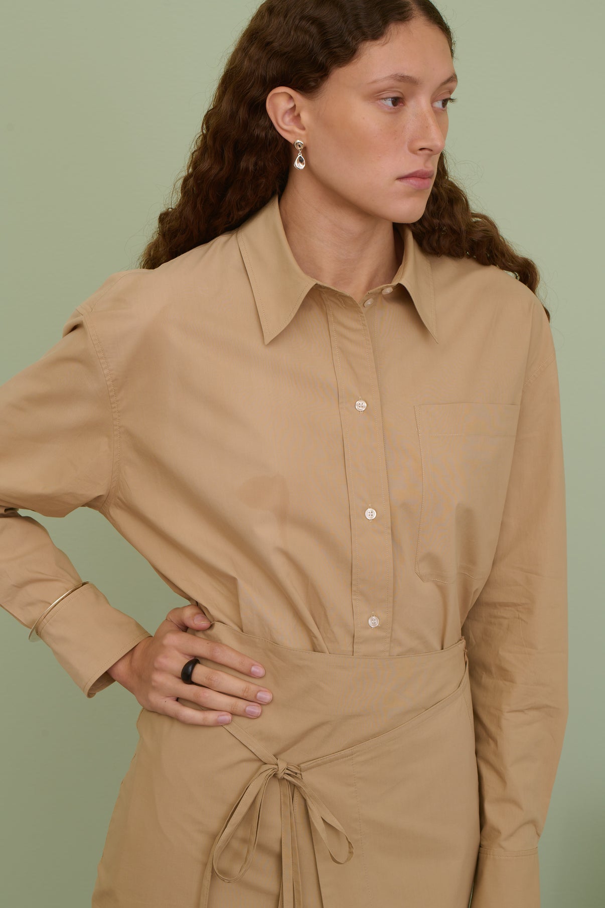 Boucle d'oreille Dormeuse - Argent - Ligne Plate - Femme vue 4