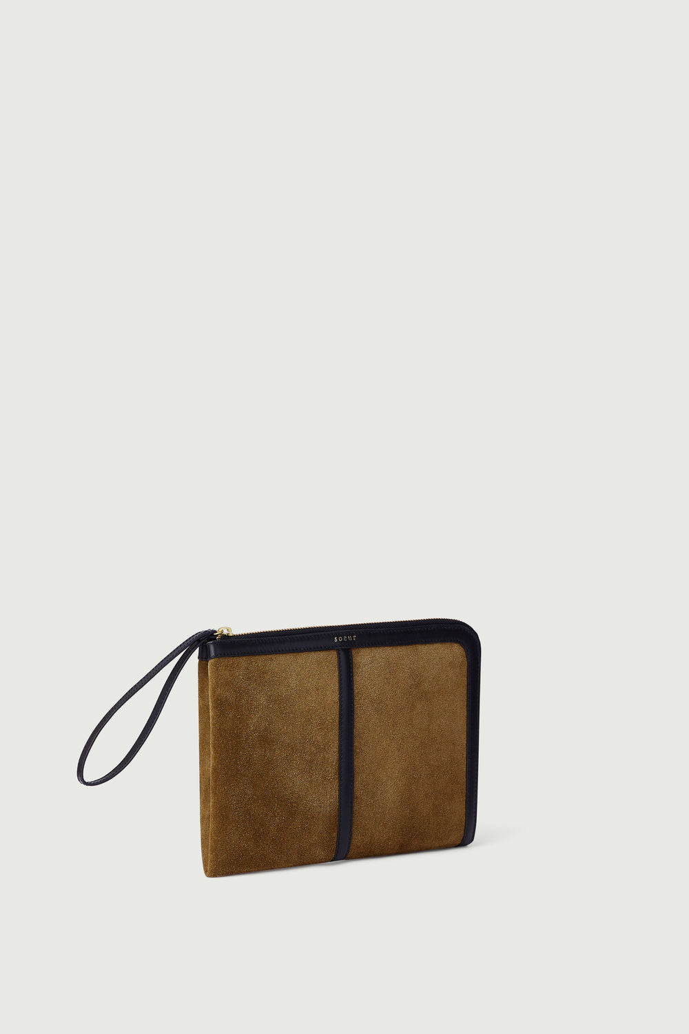 Pochette Doces - Bronze/Noir - Cuir - Femme vue 4