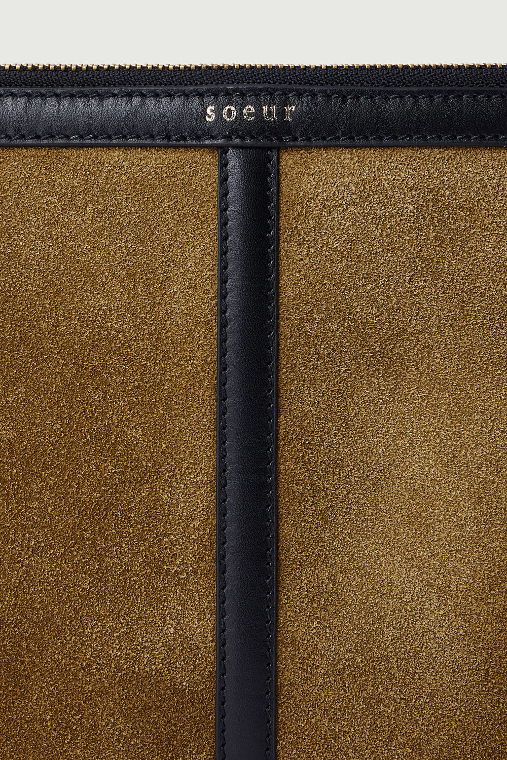 Pochette Doces - Bronze/Noir - Cuir - Femme vue 5