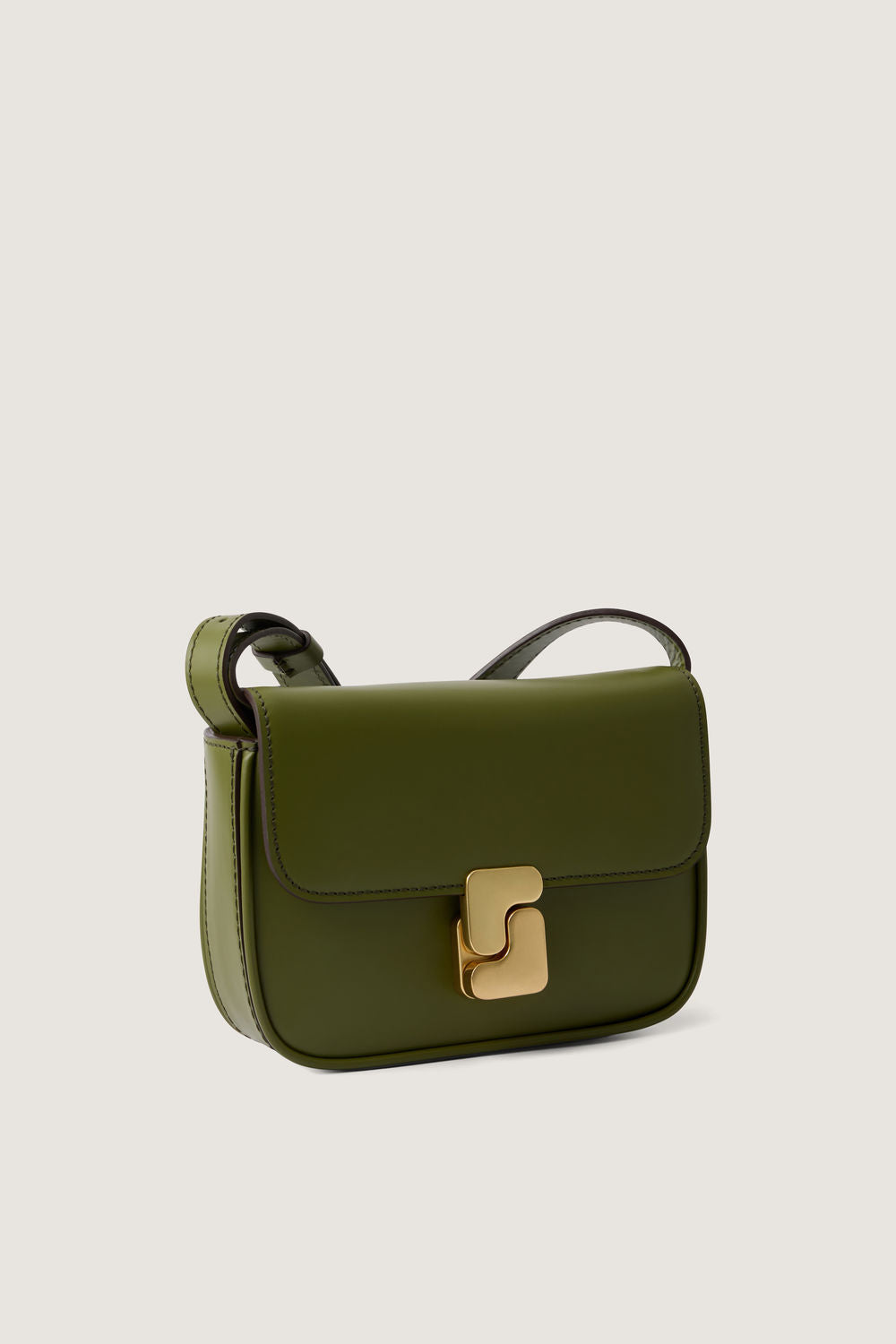 Sac Bell Very Mini - Vert Olive - Cuir - Femme vue 2