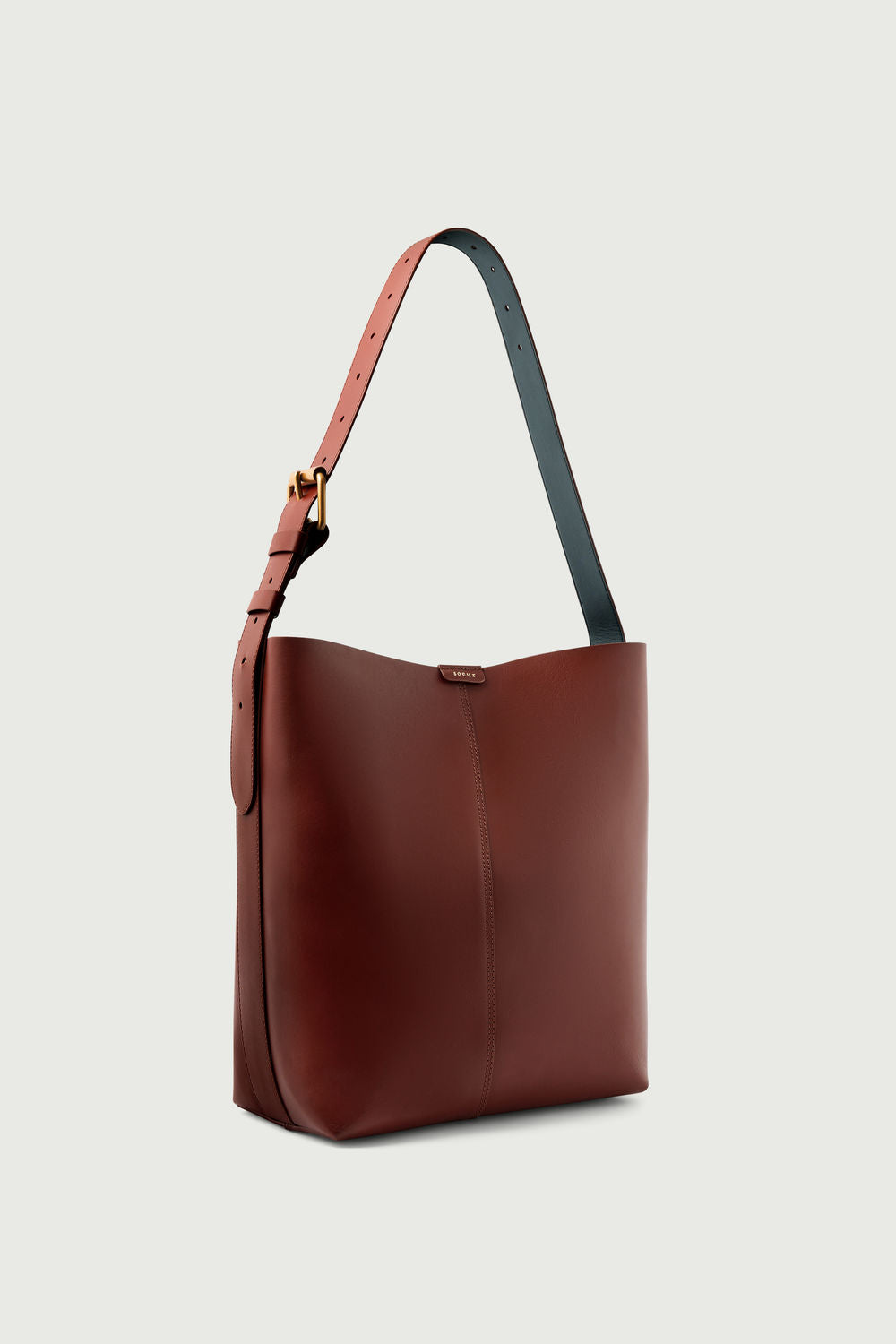 Sac Saudade - Acajou/Noir - Cuir - Femme vue 2